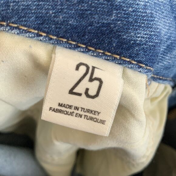 NWOT BDG Urban Outfitters Lace zip Low Rise Vintage Wash Flare Jeans Sz 25 - Picture 8 of 10